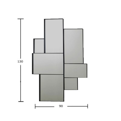 Kαθρέπτης με μεταλλικό πλαίσιο από χαλύβδινη λάμα 90x130cm
