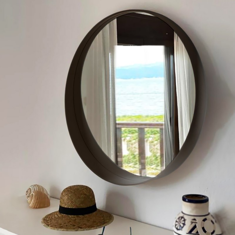 Round elliptical mirror Ø60cm - Ø70cm - Ø80cm with steel blade