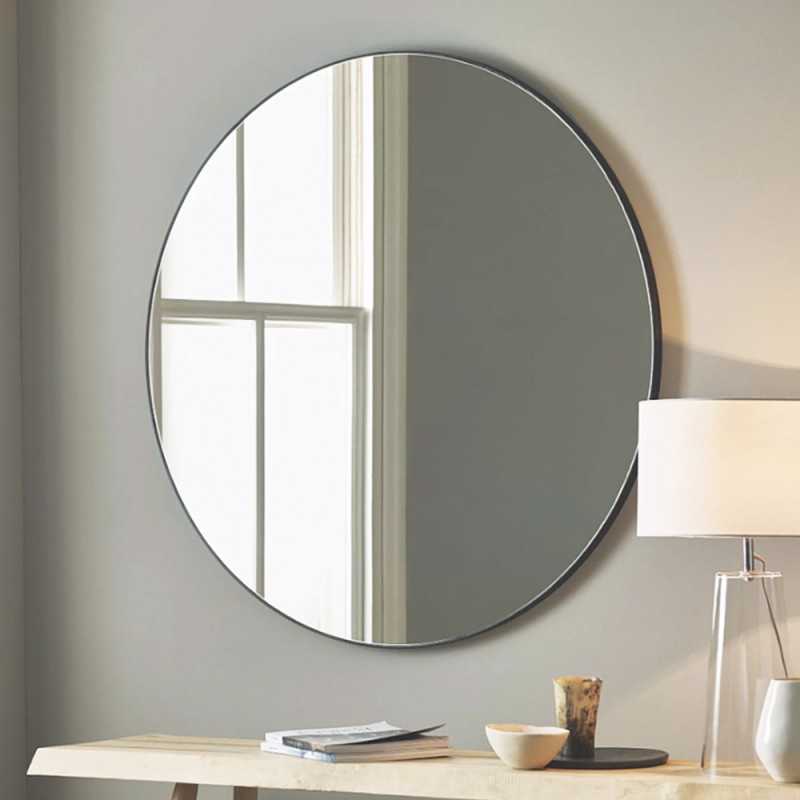 Round mirror Ø60cm - Ø90cm with steel blade