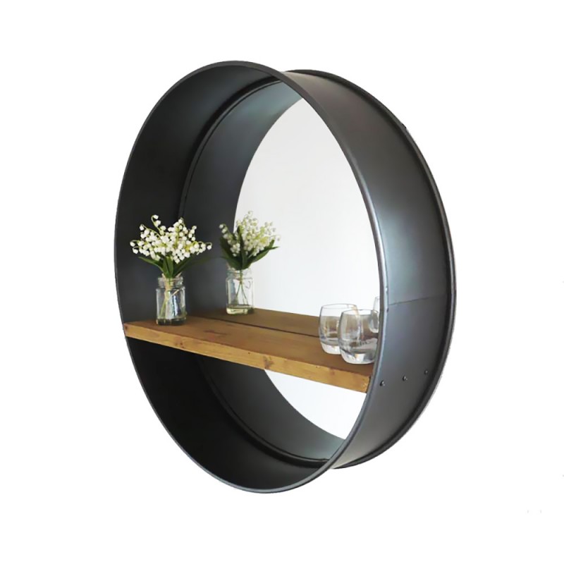 Round mirror Ø55cm with metal frame