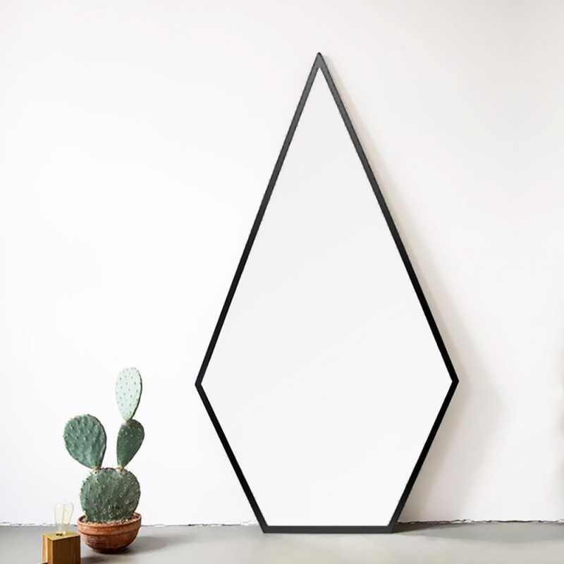 Καθρέπτης ολόσωμος σαλονιού 90x180cm μεταλλικός σε σχήμα διαμάντι