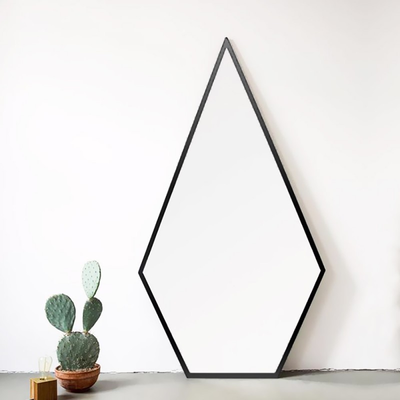 Mirror 90x180cm metal in the shape of a diamond