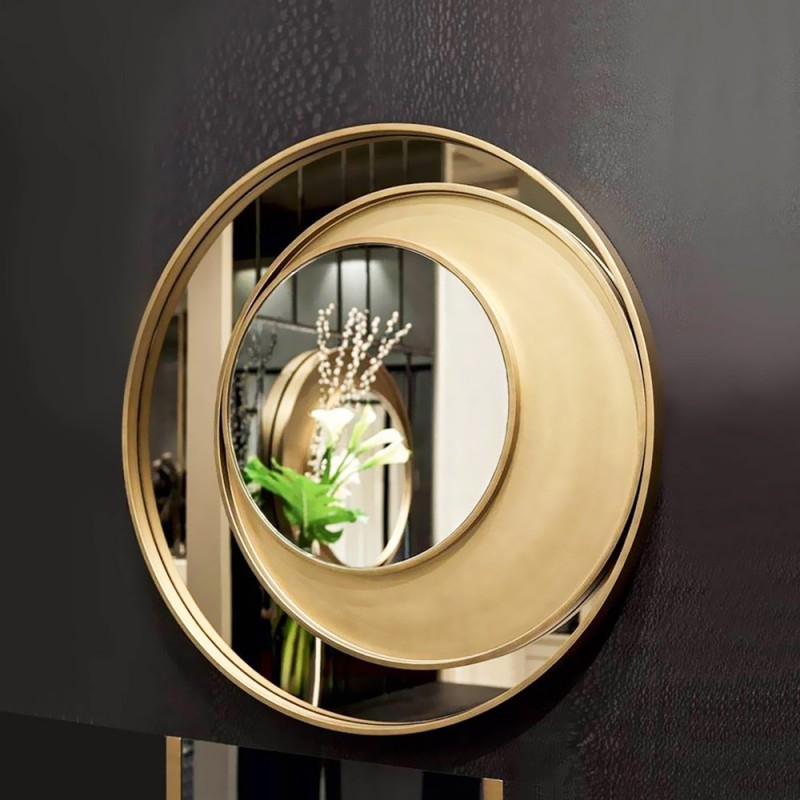 Mirror round Ø90cm metal