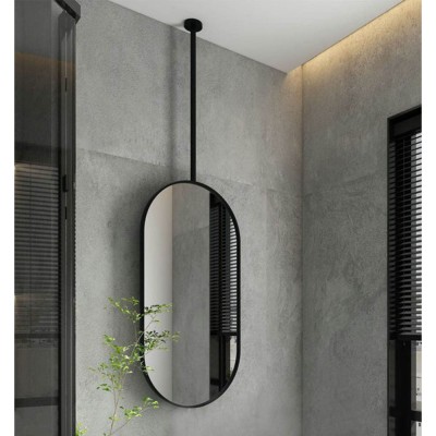 Καθρέπτης 45x90cm μεταλλικός οβάλ κάψουλα με άξονα πάνω 