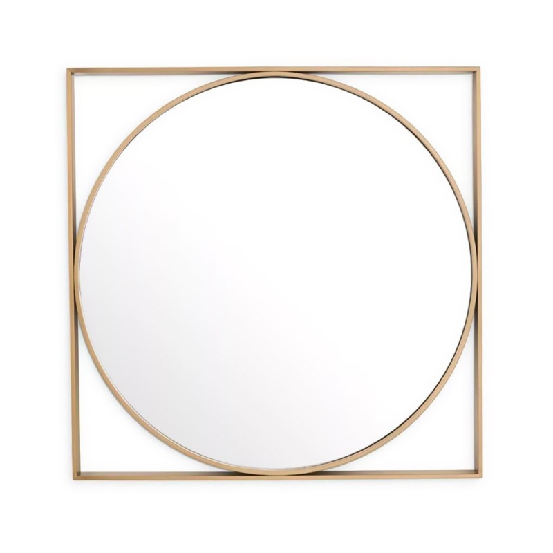 Καθρέπτης τοίχου Φ70cm - Φ80cm - Φ90cm με χρυσό μεταλλικό πλαίσιο
