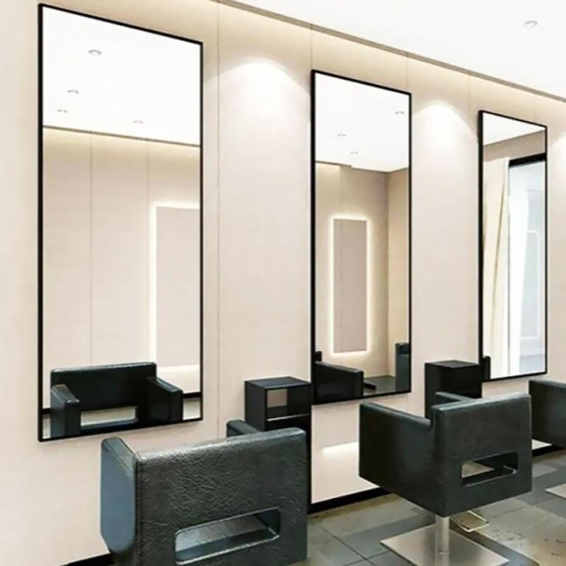  Set of 3 rectangular wall mirrors with aluminum profile 60x120cm