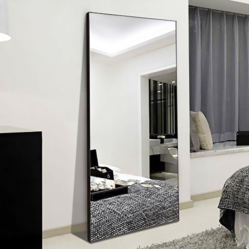 Καθρέπτης δωματίου 90x170 με μαύρο πλαίσιο αλουμινίου