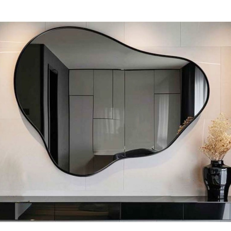 Καθρέπτης 160x130cm με μεταλλικό πλαίσιο σε ακανόνιστο σχήμα 