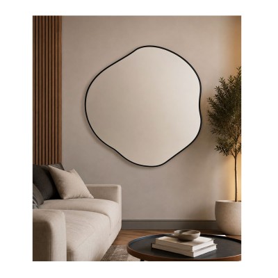 Καθρέπτης 70x70cm-80x80cm-90x90cm  με μεταλλικό πλαίσιο σε ακανόνιστο σχήμα 