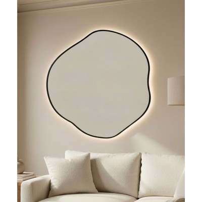 Καθρέπτης 70x70cm-80x80cm-90x90cm  με μεταλλικό πλαίσιο σε ακανόνιστο σχήμα 