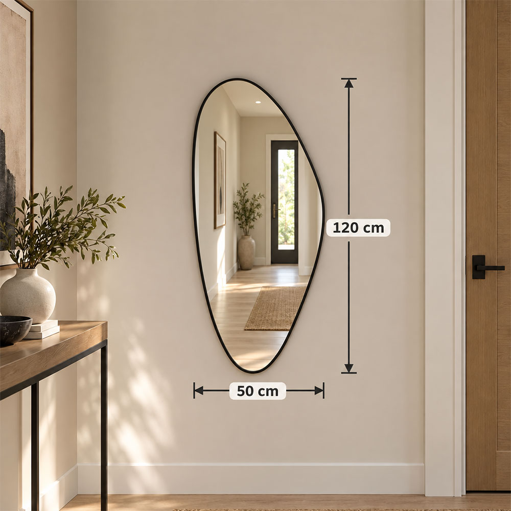 Καθρέπτης ολόσωμος ακανόνιστος 50x120cm - 60x150cm με μεταλλικό πλαίσιο