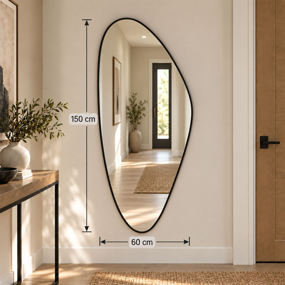 Καθρέπτης ολόσωμος ακανόνιστος 50x120cm - 60x150cm με μεταλλικό πλαίσιο