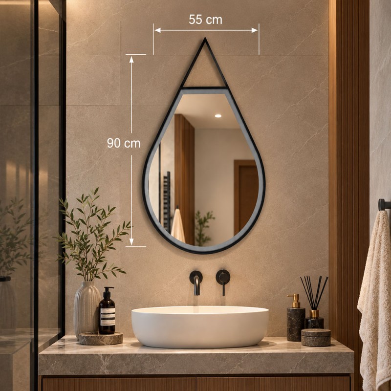Καθρέπτης Σταγόνα 55x90cm με μεταλλικό πλαίσιο