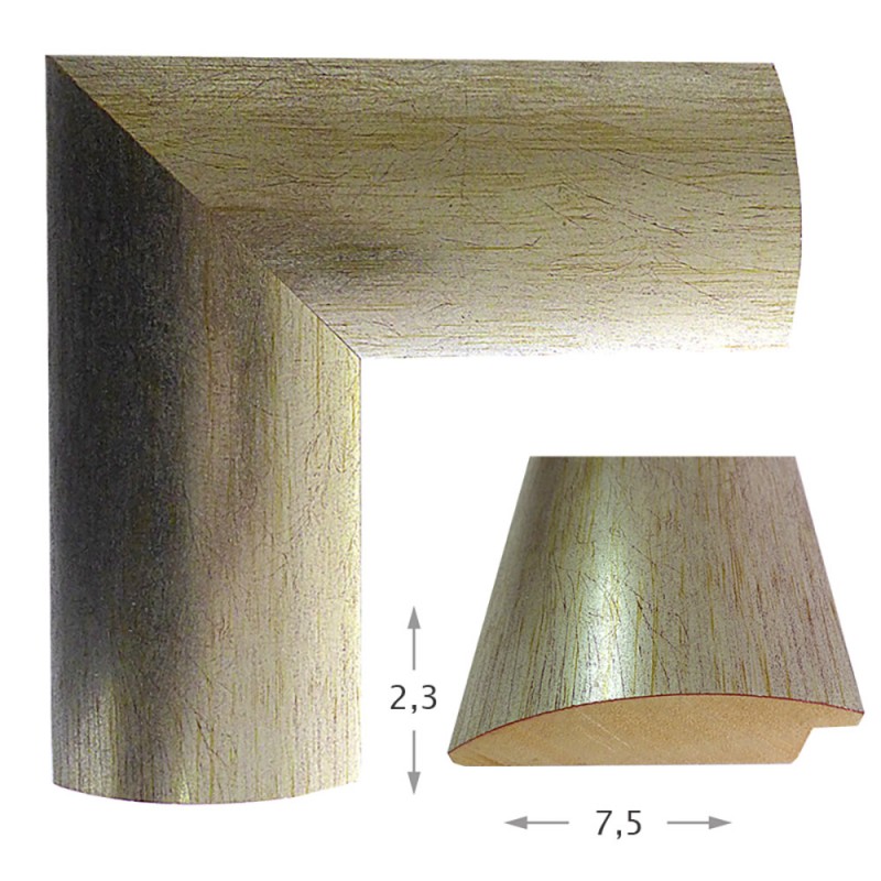 Καθρέπτης με ξύλινη ασημί - χρυσή κορνίζα 60x80cm