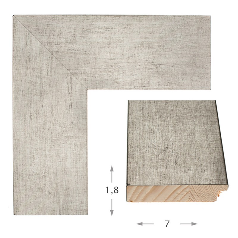  Mirror with wooden silver frame 60x80cm