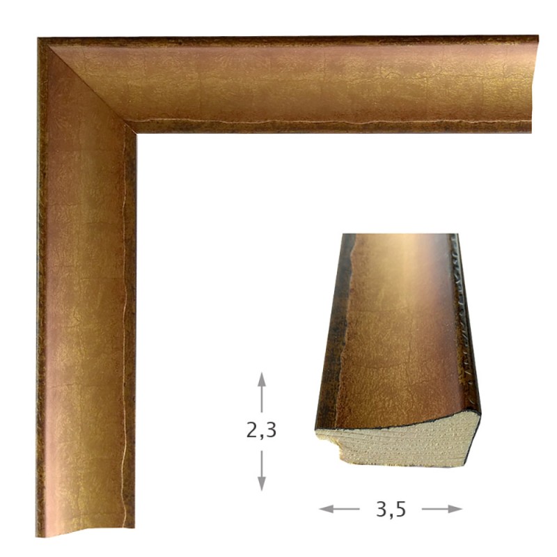 Καθρέπτης με ξύλινη μπρονζέ κορνίζα 60x80cm