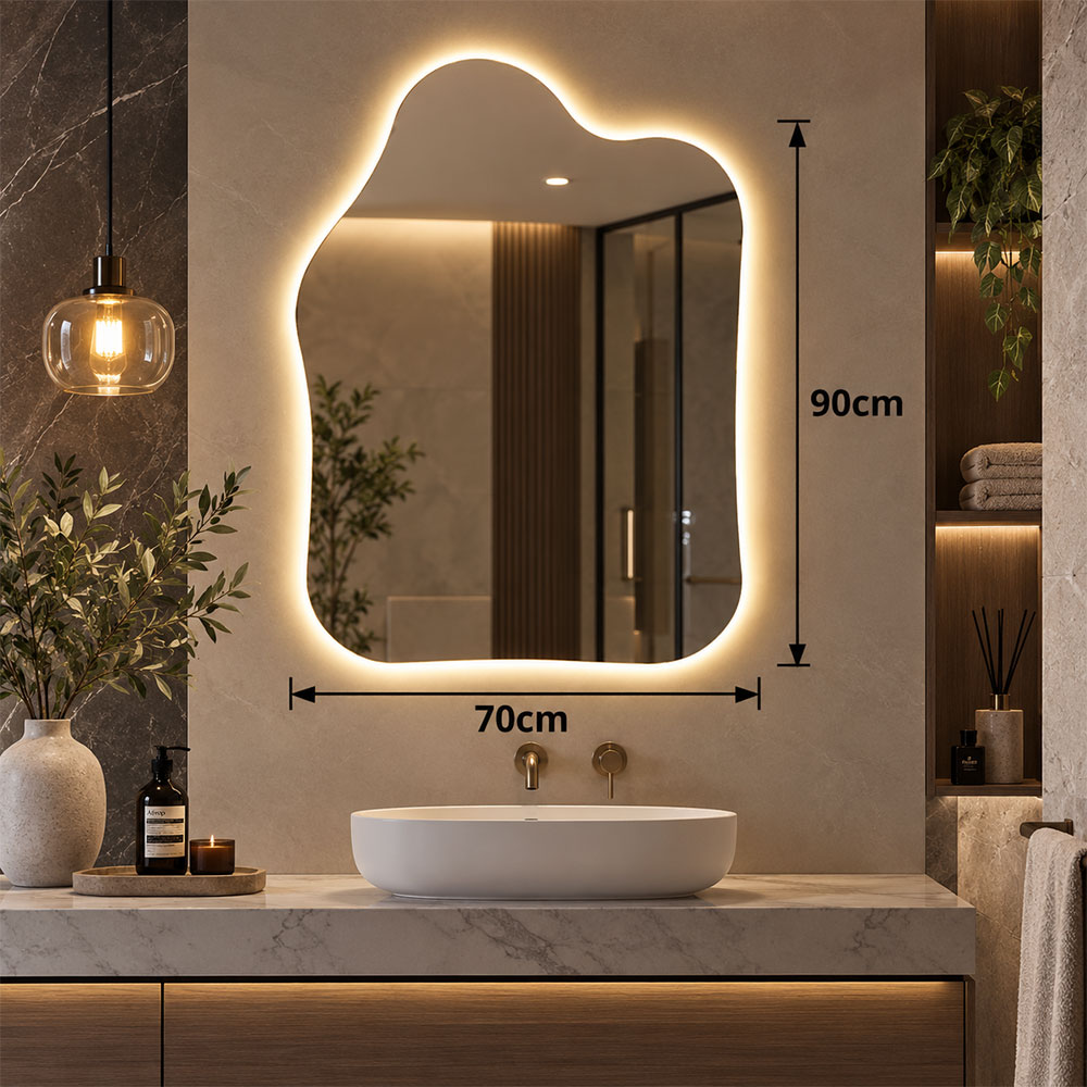 Μirror 70x90cm in an irregular shape