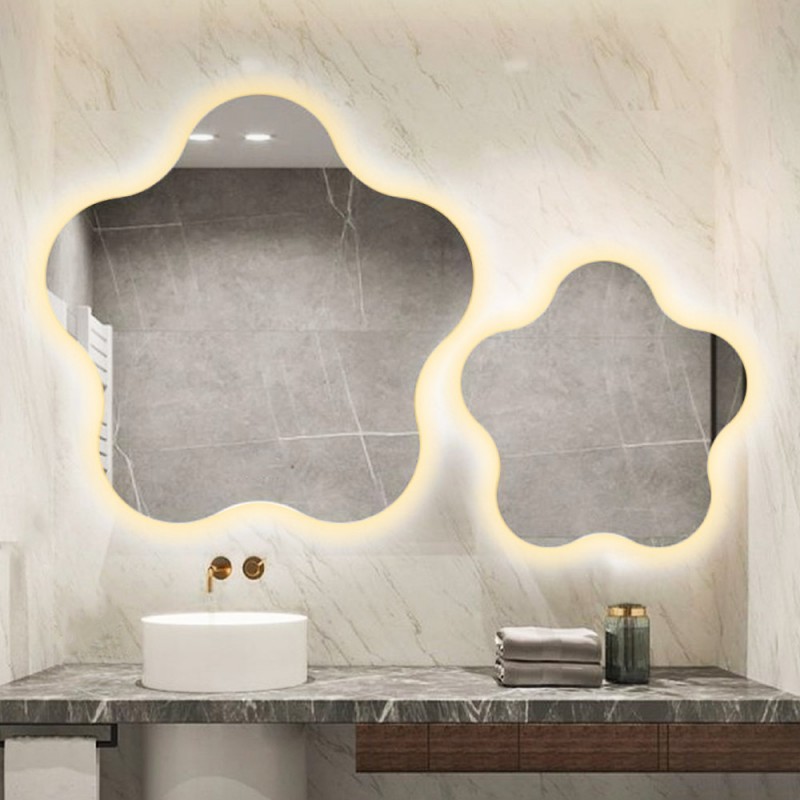 Καθρέπτης led μπάνιου - τοίχου 70x70cm - 80x80cm - 90x90cm σε ακανόνιστο σχήμα