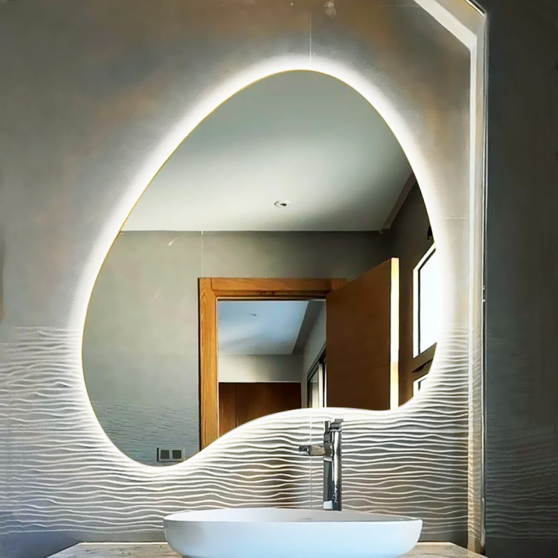  LED mirror 80x90cm in the shape of a drop