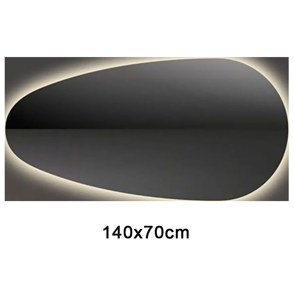 Led mirror 100x50 - 140x70cm in the shape of a pebble Bathroom mirrors Led mirror 100x50 - 140x70cm in the shape of a pebble