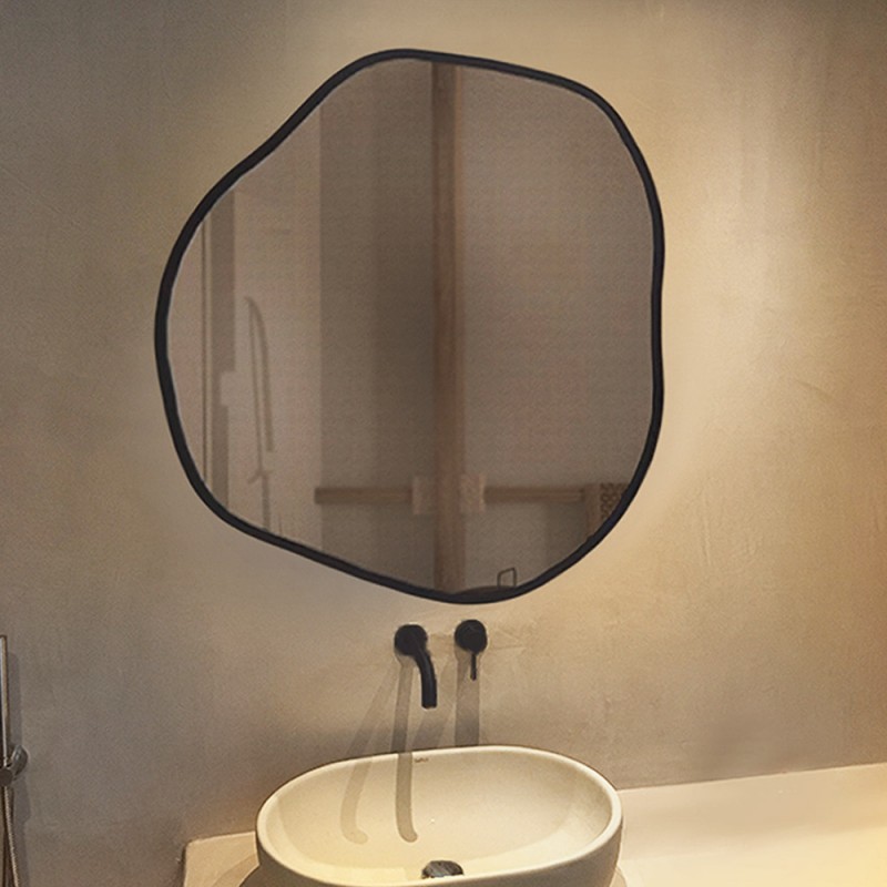 Bathroom Mirror 50x50cm - 90x90cm in the shape of a stone