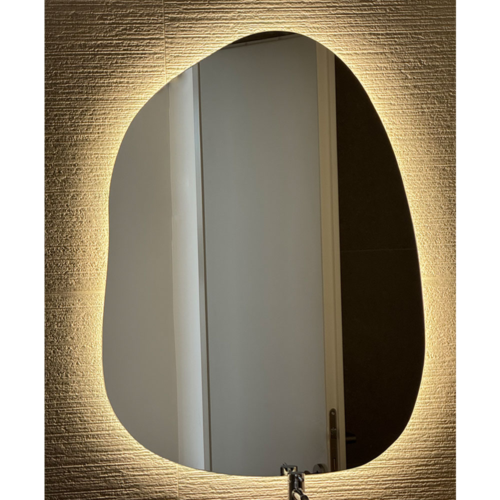 Καθρέπτης led 60x80cm - 70x90cm σε σχήμα βότσαλο