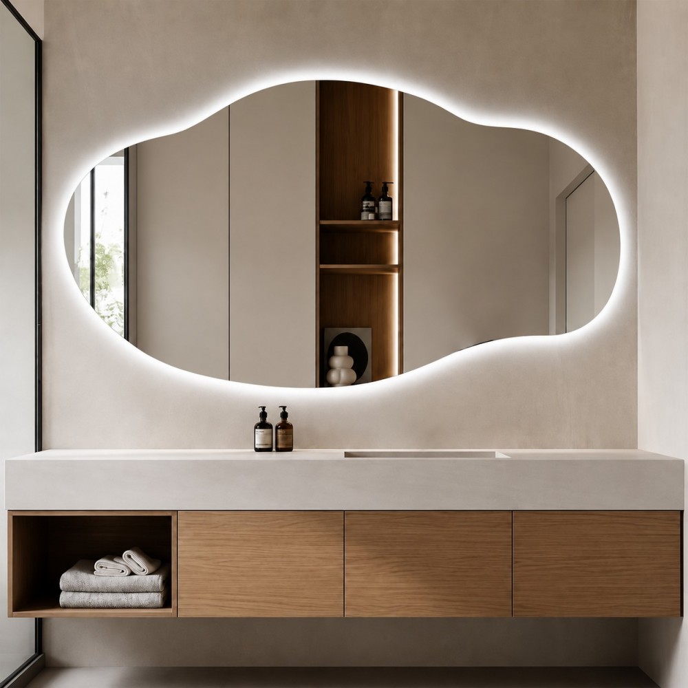 Καθρέπτης με LED 120x70cm - 140x80cm - 160x80cm σε ακανόνιστο σχήμα