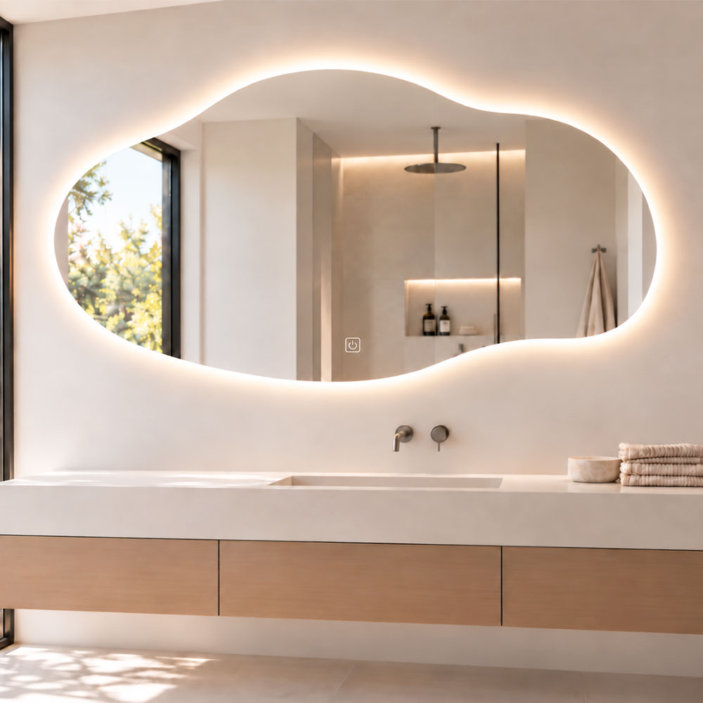 Ασύμμετρος Καθρέπτης με LED 120x70–160x80 