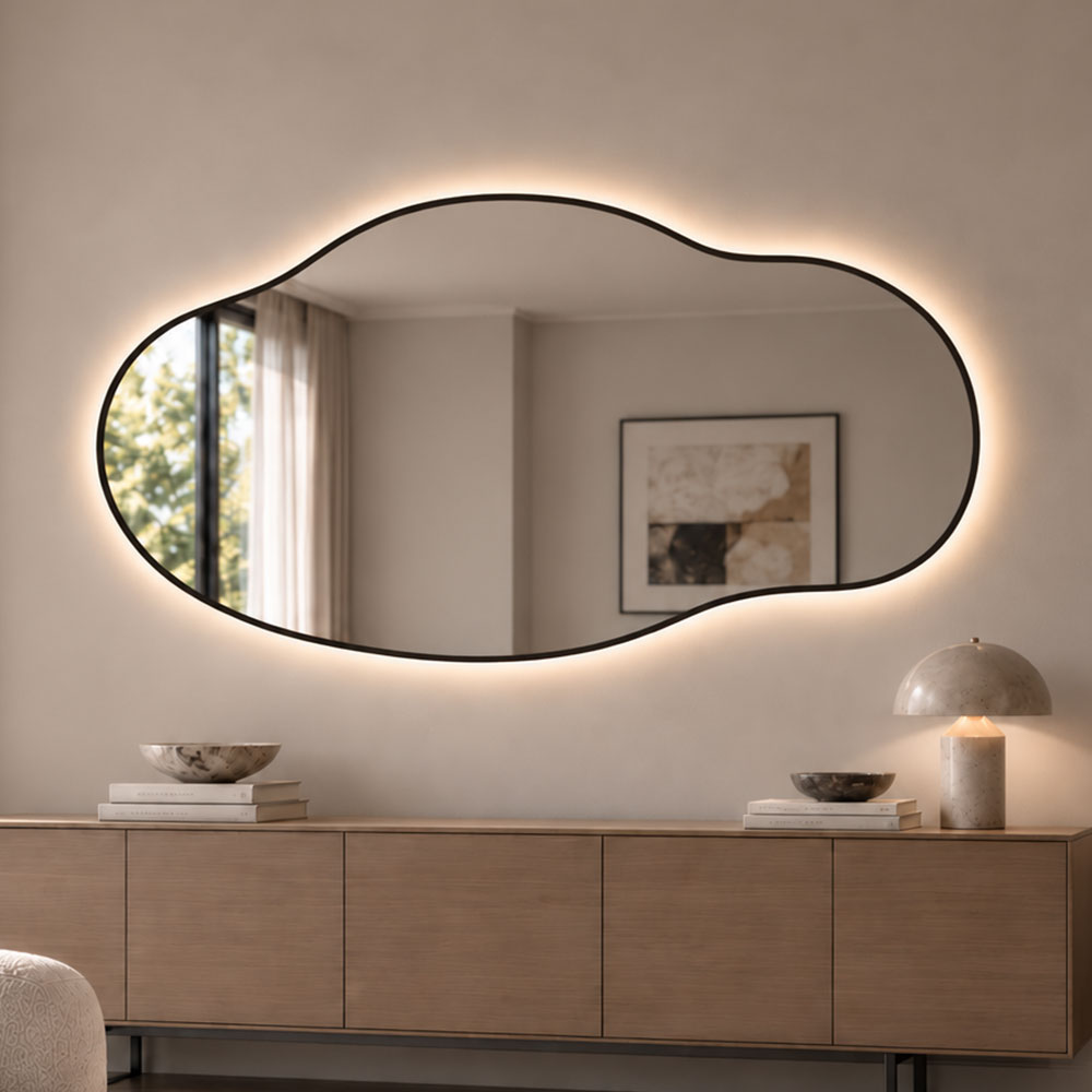 Ασύμμετρος Καθρέπτης με LED 120x70–160x80 