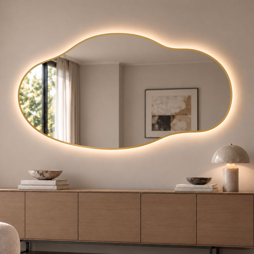 Ασύμμετρος Καθρέπτης με LED 120x70–160x80 