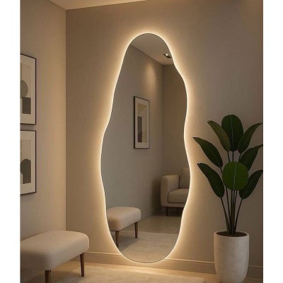 Καθρέπτης με LED 70x180cm οβάλ ολόσωμος σε ελεύθερο σχέδιο