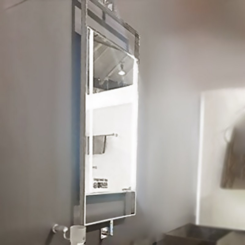  LED mirror inox 50x110cm rotatable