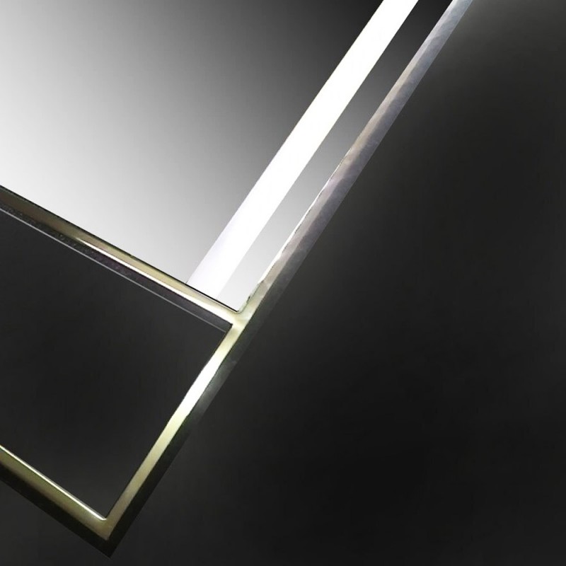  LED mirror inox 50x110cm rotatable