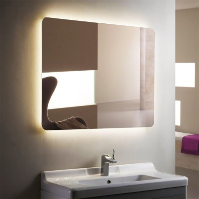 Καθρέπτης  μπάνιου 45x90cm - 120x80cm ορθογώνιος ροντέ με στρογγυλεμένες γωνίες