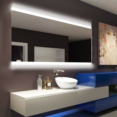 Καθρέπτης μπάνιου led 90x75cm - 120x80cm με σχέδιο αμμοβολής πάνω-κάτω