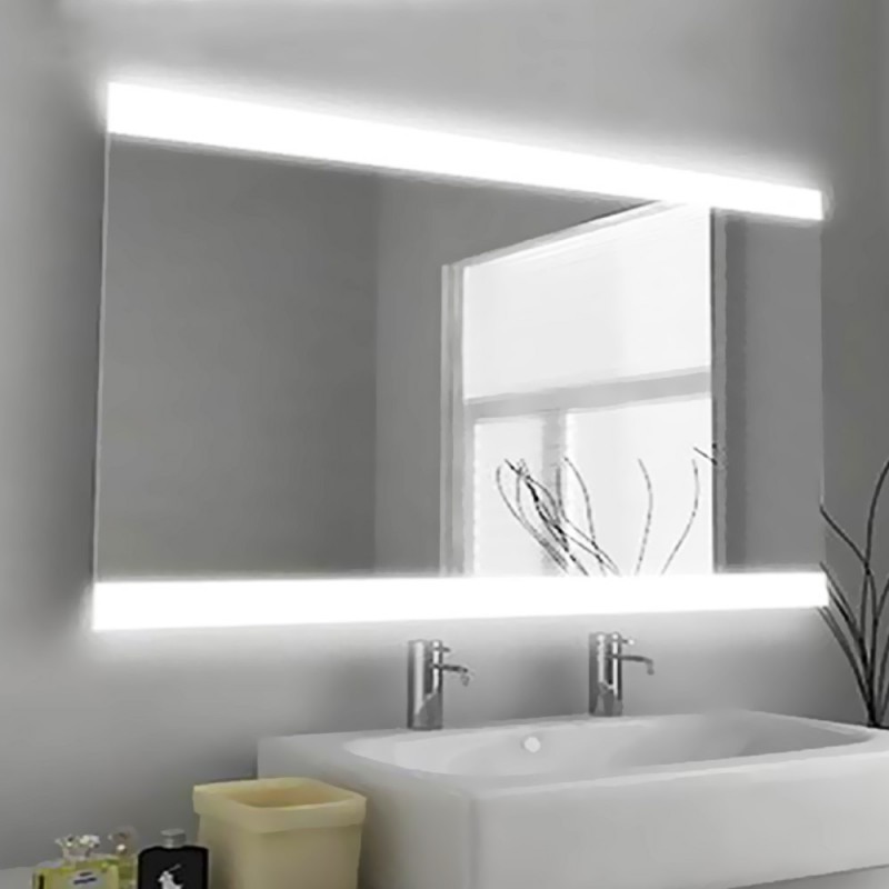 Καθρέπτης led μπάνιου με φωτισμό 90x75cm - 120x80cm με σχέδιο αμμοβολής πάνω-κάτω