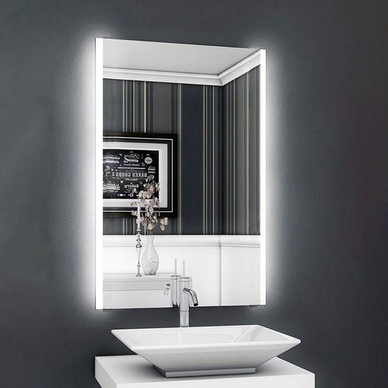 Καθρέπτης led μπάνιου τοίχου φωτιζόμενος 60x80cm - 70x90cm