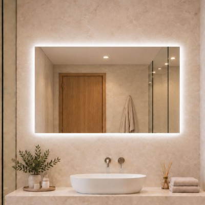 Καθρέπτης μπάνιου led 80x60cm - 120x80cm