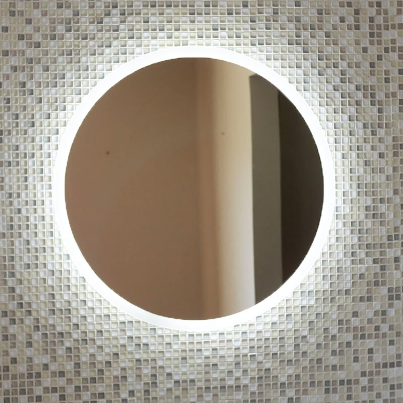 Καθρέπτης led μπάνιου στρογγυλός με αμμοβολή Φ60cm - Φ90cm
