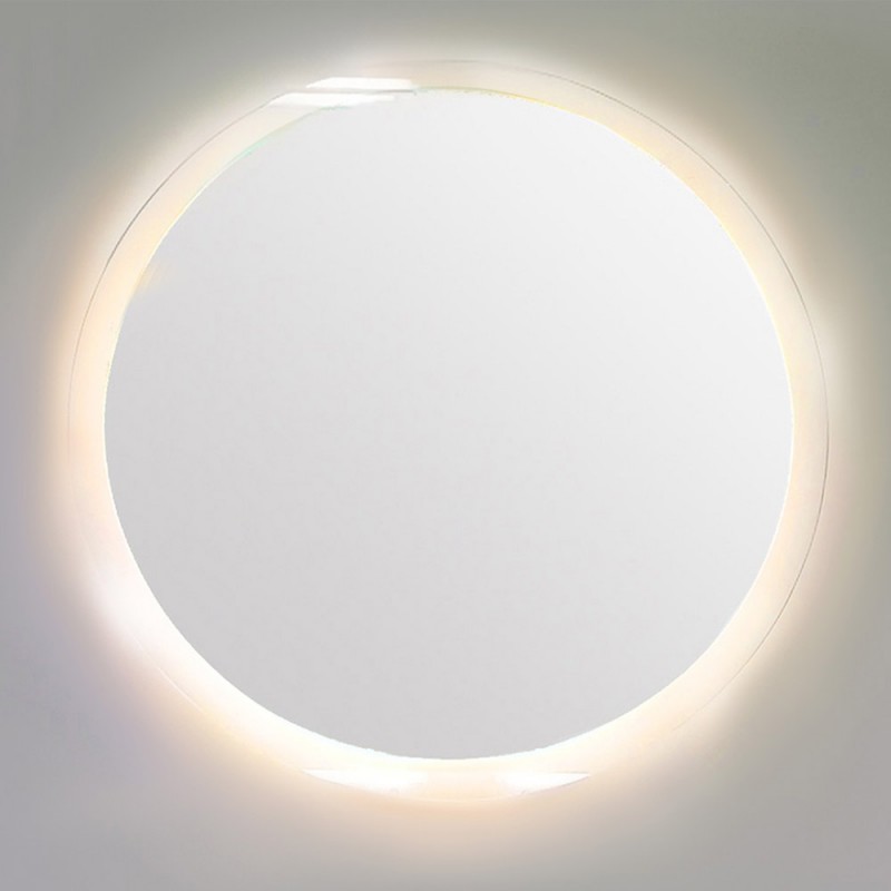  Led mirror round Ø60cm - Ø90cm with transparent border