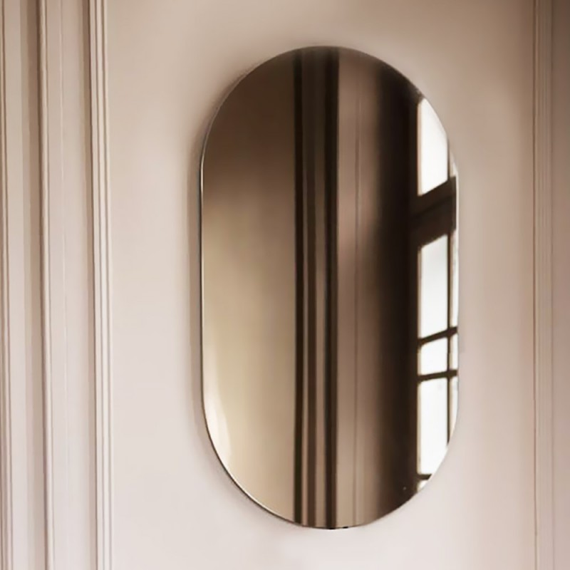  Bathroom wall mirror in the shape of an oval capsule 40x80cm - 60x90cm