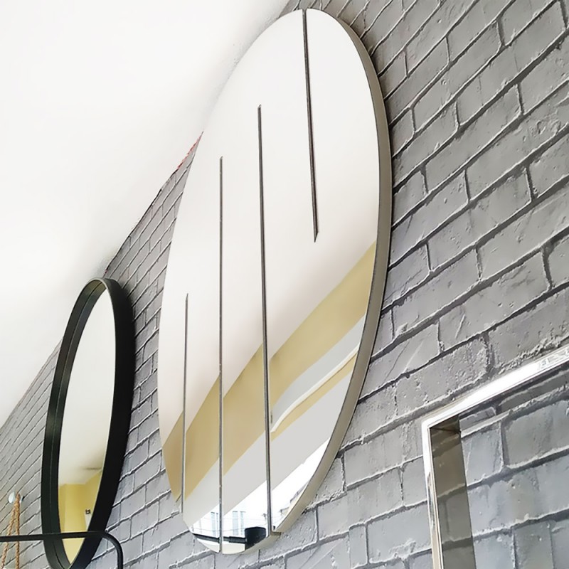 Mirror Ø70cm with pattern