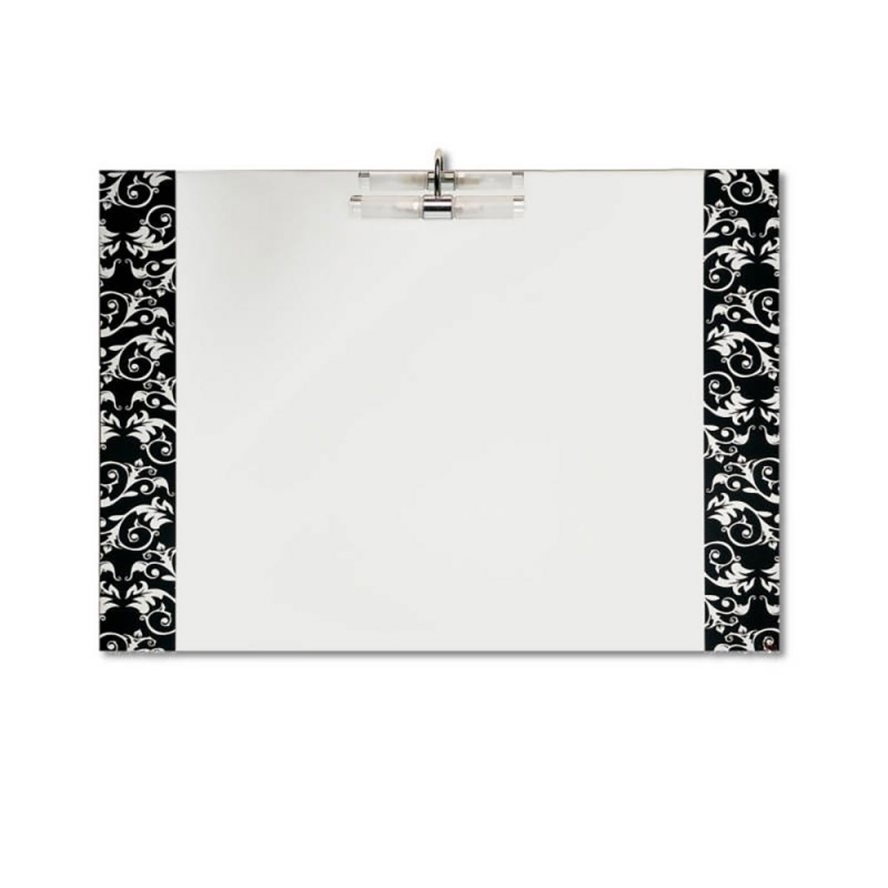 Mirror 75x90cm black with light