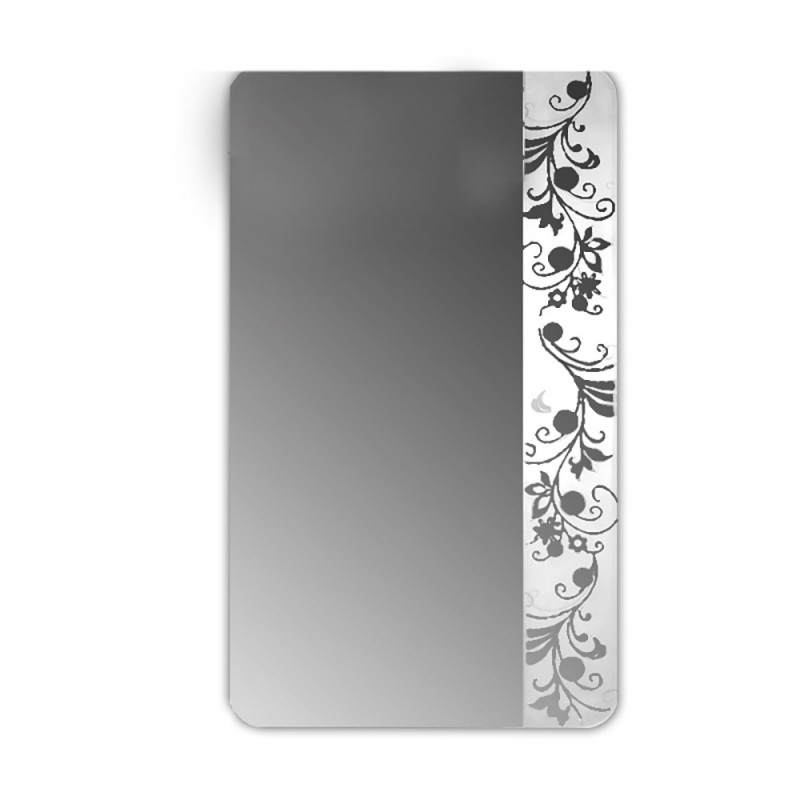 Mirror 60x90cm with flower pattern
