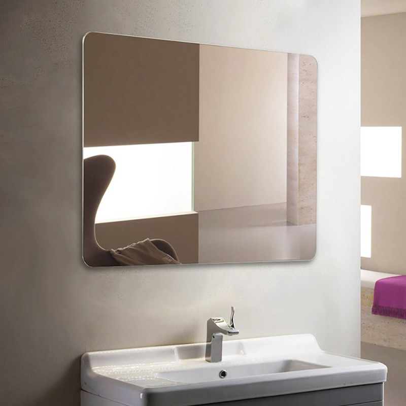 Rounded rectangular mirror with rounded corners 45x90cm - 120x80cm