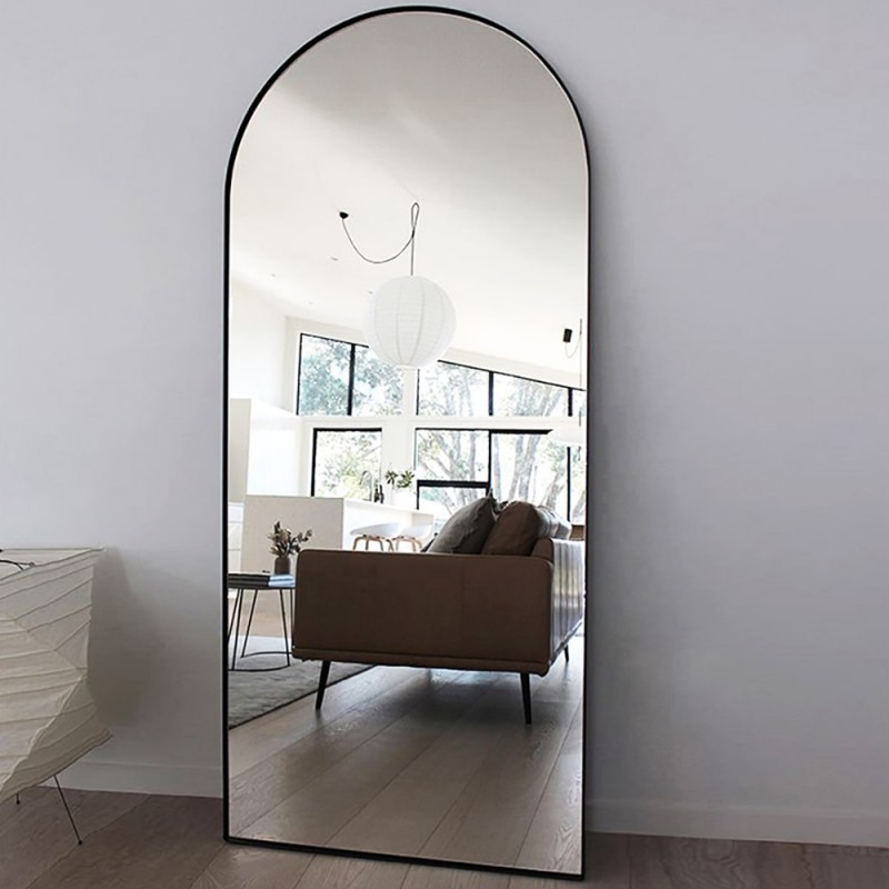 Καθρέπτης ολόσωμος 60x160cm με καμάρα και μαύρο περίγραμμα βαφής