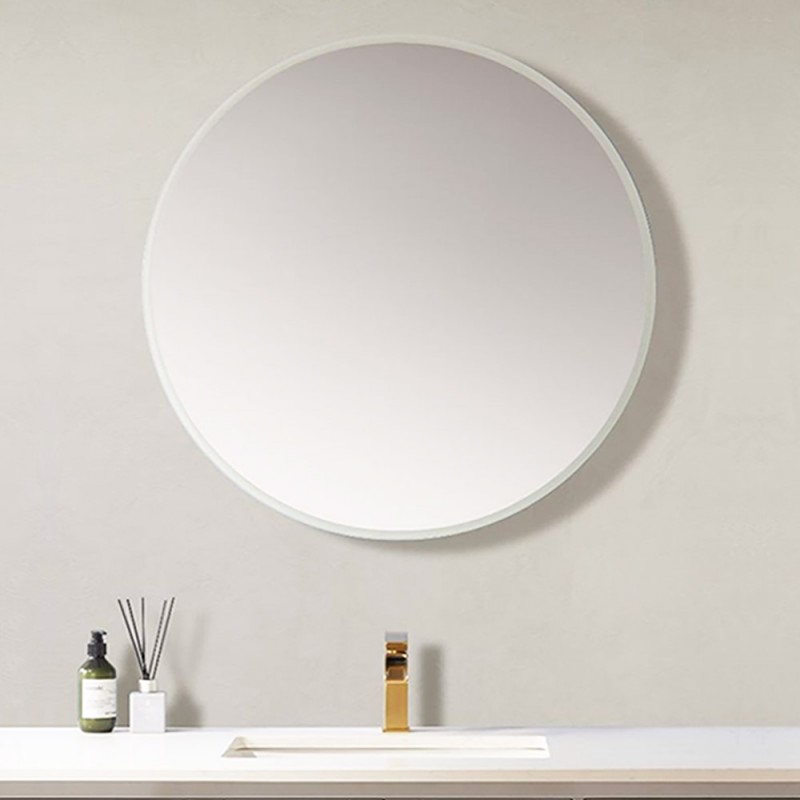 Round mirror Ø60cm - Ø90cm with sandblasted border